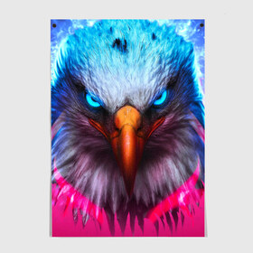 Постер с принтом Взгляд орла (Eagle gaze) в городе Новоалтайск, 100% бумага
 | бумага, плотность 150 мг. Матовая, но за счет высокого коэффициента гладкости имеет небольшой блеск и дает на свету блики, но в отличии от глянцевой бумаги не покрыта лаком | альтаир | америка | белгород | беркут | взгляд | герб | глаз | глаза | гнездо | город | дальнозоркость | зоркость | клюв | крыло | крылья | лира | монета | монтана | небо | нос | ореол | орлов | перо | полёт