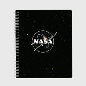Тетрадь с принтом NASA l НАСА(S) в городе Новоалтайск, 100% бумага | 48 листов, плотность листов — 60 г/м2, плотность картонной обложки — 250 г/м2. Листы скреплены сбоку удобной пружинной спиралью. Уголки страниц и обложки скругленные. Цвет линий — светло-серый
 | cosmonavt | galaxy | nasa | nebula | space | star | абстракция | астронавт | вселенная | галактика | звезда | звезды | космический | космонавт | наса | планеты | скафандр