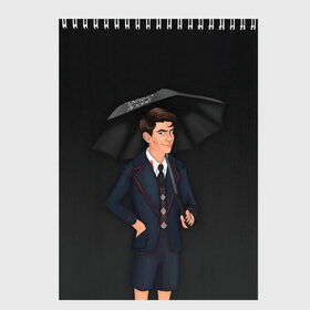 Скетчбук с принтом The umbrella academy в городе Новоалтайск, 100% бумага
 | 48 листов, плотность листов — 100 г/м2, плотность картонной обложки — 250 г/м2. Листы скреплены сверху удобной пружинной спиралью | Тематика изображения на принте: dark horse comics | netflix | the umbrella academy | umbrella | академия амбрелла | белая скрипка | бен харгривз | комикс | комильфо | космобой | кракен | реджинальд харгривз | сеанс | слух