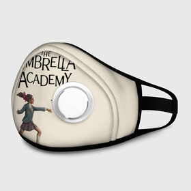 Маска из неопрена с принтом The umbrella academy в городе Новоалтайск, неопрен 100% | Форма огибающая нос. Резинки для ушей с дополнительной резинкой на затылке. Клапан для выдоха для активного дыхания при занятиях спортом. Эластичный материал маски и окантовки для лучшего растяжения и прилегания маски.  | Тематика изображения на принте: dark horse comics | netflix | the umbrella academy | umbrella | академия амбрелла | белая скрипка | бен харгривз | комикс | комильфо | космобой | кракен | реджинальд харгривз | сеанс | слух