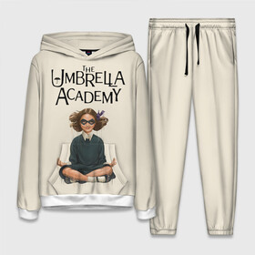 Женский костюм 3D (с толстовкой) с принтом The umbrella academy в городе Новоалтайск,  |  | Тематика изображения на принте: dark horse comics | netflix | the umbrella academy | umbrella | академия амбрелла | белая скрипка | бен харгривз | комикс | комильфо | космобой | кракен | реджинальд харгривз | сеанс | слух