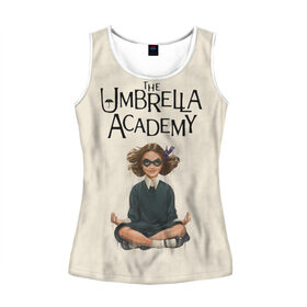 Женская майка 3D с принтом The umbrella academy в городе Новоалтайск, 100% полиэстер | круглая горловина, прямой силуэт, длина до линии бедра | dark horse comics | netflix | the umbrella academy | umbrella | академия амбрелла | белая скрипка | бен харгривз | комикс | комильфо | космобой | кракен | реджинальд харгривз | сеанс | слух