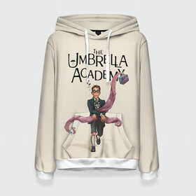 Женская толстовка 3D с принтом The umbrella academy в городе Новоалтайск, 100% полиэстер  | двухслойный капюшон со шнурком для регулировки, мягкие манжеты на рукавах и по низу толстовки, спереди карман-кенгуру с мягким внутренним слоем. | dark horse comics | netflix | the umbrella academy | umbrella | академия амбрелла | белая скрипка | бен харгривз | комикс | комильфо | космобой | кракен | реджинальд харгривз | сеанс | слух