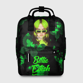 Женский рюкзак 3D с принтом Billie Eilish | Butterfly в городе Новоалтайск, 100% полиэстер | лямки с регулируемой длиной, сверху ручки, чтобы рюкзак нести как сумку. Основное отделение закрывается на молнию, как и внешний карман. Внутри два дополнительных кармана, один из которых закрывается на молнию. По бокам два дополнительных кармашка, куда поместится маленькая бутылочка
 | Тематика изображения на принте: bad | bill | billie | eil | eili | eilish | guy | music | not my | not my responsibility | ocean | айлиш | айлишь | беляш | бил | билли | музыка | музыкант | певица | эйл | эйли | эйлиш | эйлишь