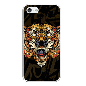 Чехол для iPhone 5/5S матовый с принтом Тигровый стимпанк (Tiger) в городе Новоалтайск, Силикон | Область печати: задняя сторона чехла, без боковых панелей | барс | волк | детёныш | джунгли | енот | животное | злость | зубр | клыки | кот | лев | леопард | лес | листья | львица | медведь | монстр | оскал | охотник | пасть | полосы | пятнистая | рык | рычание | тигр