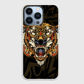 Чехол для iPhone 13 Pro с принтом Тигровый стимпанк (Tiger) в городе Новоалтайск,  |  | Тематика изображения на принте: барс | волк | детёныш | джунгли | енот | животное | злость | зубр | клыки | кот | лев | леопард | лес | листья | львица | медведь | монстр | оскал | охотник | пасть | полосы | пятнистая | рык | рычание | тигр