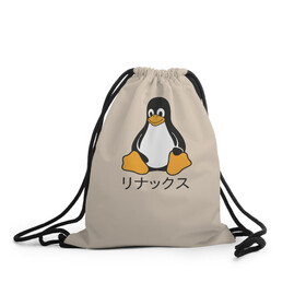 Рюкзак-мешок 3D с принтом Linux в городе Новоалтайск, 100% полиэстер | плотность ткани — 200 г/м2, размер — 35 х 45 см; лямки — толстые шнурки, застежка на шнуровке, без карманов и подкладки | engineer | math | nerd | sience | инженер