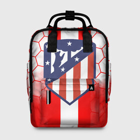 Женский рюкзак 3D с принтом ATLETICO MADRID. в городе Новоалтайск, 100% полиэстер | лямки с регулируемой длиной, сверху ручки, чтобы рюкзак нести как сумку. Основное отделение закрывается на молнию, как и внешний карман. Внутри два дополнительных кармана, один из которых закрывается на молнию. По бокам два дополнительных кармашка, куда поместится маленькая бутылочка
 | atletico madrid | fc | football | football club | sport | атлетико мадрид | испанский футбольный клуб | мадрид | спорт | уефа | униформа | фирменные цвета | фк | футбол | футбольный клуб