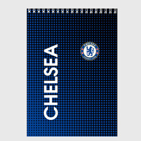 Скетчбук с принтом CHELSEA в городе Новоалтайск, 100% бумага
 | 48 листов, плотность листов — 100 г/м2, плотность картонной обложки — 250 г/м2. Листы скреплены сверху удобной пружинной спиралью | chelsea | fc | football | football club | sport | английский футбольный клуб | лондон | спорт | уефа | униформа | фирменные цвета | фк | фулема | футбол | футбольный клуб | челси