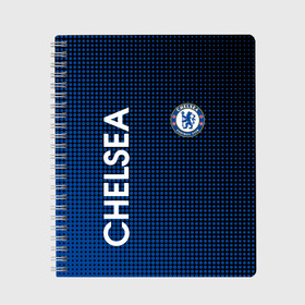Тетрадь с принтом CHELSEA. в городе Новоалтайск, 100% бумага | 48 листов, плотность листов — 60 г/м2, плотность картонной обложки — 250 г/м2. Листы скреплены сбоку удобной пружинной спиралью. Уголки страниц и обложки скругленные. Цвет линий — светло-серый
 | chelsea | fc | football | football club | sport | английский футбольный клуб | лондон | спорт | уефа | униформа | фирменные цвета | фк | фулема | футбол | футбольный клуб | челси