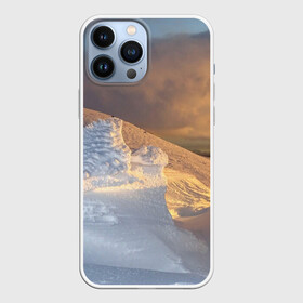 Чехол для iPhone 13 Pro Max с принтом Снежная долина в городе Новоалтайск,  |  | Тематика изображения на принте: долина | зима | зимний | зимой | лёд | небо | облака | природа | природные | природный | север | снег | снега | снежная | снежный | снежок | сугроб | сугробы | туч | тучи | холм | холмистый | холмы