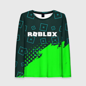 Женский лонгслив 3D с принтом ROBLOX / РОБЛОКС в городе Новоалтайск, 100% полиэстер | длинные рукава, круглый вырез горловины, полуприлегающий силуэт | blocks | blox | game | games | logo | minecraft | mobile | online | roblocks | roblox | robux | studio | блоки | игра | игры | квадрат | квадратик | кщидщч | лого | логотип | майнкрафт | онлайн | роблокс | робукс | символ | символы | студия