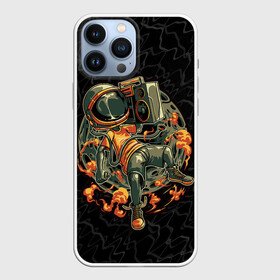 Чехол для iPhone 13 Pro Max с принтом Космическая музыка (music) в городе Новоалтайск,  |  | Тематика изображения на принте: арфа | астрономия | вселенная | гагарин | галактика | гармония | гитара | джаз | дыра | звезда | звёзды | звук | звуки | инструмент | космонавт | космос | луна | мелодия | музыка | наушники | небо | нота