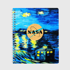 Тетрадь с принтом NASA ВАНГОГ NASA в городе Новоалтайск, 100% бумага | 48 листов, плотность листов — 60 г/м2, плотность картонной обложки — 250 г/м2. Листы скреплены сбоку удобной пружинной спиралью. Уголки страниц и обложки скругленные. Цвет линий — светло-серый
 | galaxy | nasa | nebula | space | star | абстракция | вангог | вселенная | галактика | звезда | звезды | космический | наса | планеты