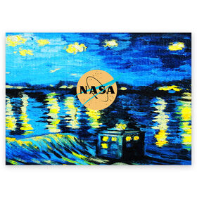 Поздравительная открытка с принтом NASA / ВАНГОГ NASA в городе Новоалтайск, 100% бумага | плотность бумаги 280 г/м2, матовая, на обратной стороне линовка и место для марки
 | galaxy | nasa | nebula | space | star | абстракция | вангог | вселенная | галактика | звезда | звезды | космический | наса | планеты