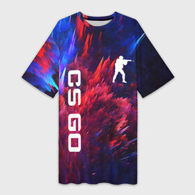 Платье-футболка 3D с принтом CS:GO   COUNTER STRIKE в городе Новоалтайск,  |  | awp | counter strike | cs go | cs go global offensive | hyper beast | skin cs | team cs | команды cs | скины оружия | скоростной зверь | хайпер бист
