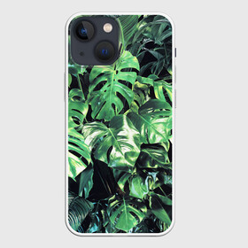 Чехол для iPhone 13 mini с принтом ЛИСТЬЯ в городе Новоалтайск,  |  | Тематика изображения на принте: summer | tropic | жара | летний | лето | отдых | пальмы | природа | текстура | тропикано | тропики