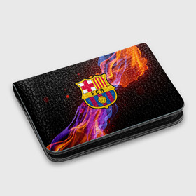 Картхолдер с принтом с принтом FC BARCELONA (BARCA) в городе Новоалтайск, натуральная матовая кожа | размер 7,3 х 10 см; кардхолдер имеет 4 кармана для карт; | Тематика изображения на принте: barca | barcelona | fc barca | барка | барселона