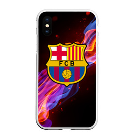 Чехол для iPhone XS Max матовый с принтом FC BARCELONA (BARCA) в городе Новоалтайск, Силикон | Область печати: задняя сторона чехла, без боковых панелей | barca | barcelona | fc barca | барка | барселона