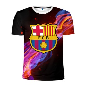 Мужская футболка 3D спортивная с принтом FC BARCELONA (BARCA) в городе Новоалтайск, 100% полиэстер с улучшенными характеристиками | приталенный силуэт, круглая горловина, широкие плечи, сужается к линии бедра | barca | barcelona | fc barca | барка | барселона