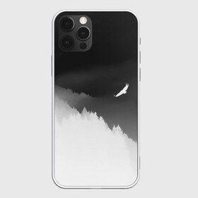 Чехол для iPhone 12 Pro Max с принтом ОРЁЛ НАД ЛЕСОМ в городе Новоалтайск, Силикон |  | bird | dark | fog | forest | heaven | jh k | ktc | sky | texture | деревья | животные | лес | небо | орел | природа | птица | птицы | текстуры | тёмный лес | туман
