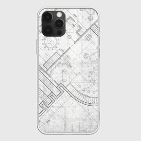 Чехол для iPhone 12 Pro Max с принтом план здания в городе Новоалтайск, Силикон |  | Тематика изображения на принте: architecture | general plan 
architect | архитектор | архитектура | генплан | знание