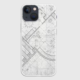 Чехол для iPhone 13 mini с принтом план здания в городе Новоалтайск,  |  | architecture | general plan 
architect | архитектор | архитектура | генплан | знание