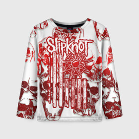 Детский лонгслив 3D с принтом Slipknot в городе Новоалтайск, 100% полиэстер | длинные рукава, круглый вырез горловины, полуприлегающий силуэт
 | band | corey taylor | jim root | metal | mick thomson | music | official | slipknot | альтернативный | глэм | готик | гранж | метал | музыка | пост | рок | слипкнот | хард
