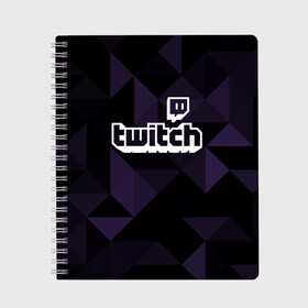 Тетрадь с принтом Twitch в городе Новоалтайск, 100% бумага | 48 листов, плотность листов — 60 г/м2, плотность картонной обложки — 250 г/м2. Листы скреплены сбоку удобной пружинной спиралью. Уголки страниц и обложки скругленные. Цвет линий — светло-серый
 | buster | evelone | streamer | twitch | бустер | бустеренко | стрим | стример | твитч | твич | эвелон