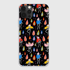 Чехол для iPhone 12 Pro Max с принтом Танцы скелетов (skull) в городе Новоалтайск, Силикон |  | Тематика изображения на принте: глаза | деньмертвых | дождь | звезды | зубы | кисть | космос | кости | лепестки | мексика | мексиканская | небо | ночь | праздник | радуга | ребра | скелет | танцы | тату | татуировки | узоры | цветы