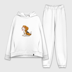 Женский костюм хлопок Oversize с принтом Бигль (Z) в городе Новоалтайск,  |  | beagle | dog | doggie | doggy | арт | друг человека | другу | животные | картинка | кинолог | лабрадор | мохнатый | пес | пёсель | пёсик | подарок | подруге | рисунок | собака | собакен | собаки | собачка | собачнику