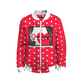 Детский бомбер 3D с принтом Сердце в заперти (love) в городе Новоалтайск, 100% полиэстер | застегивается на молнию, по бокам два кармана без застежек, мягкие манжеты, по низу бомбера и на воротнике — эластичная резинка | 