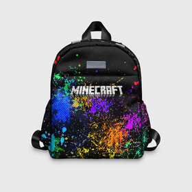 Детский рюкзак 3D с принтом MINECRAFT в городе Новоалтайск, 100% полиэстер | лямки с регулируемой длиной, сверху петелька, чтобы рюкзак можно было повесить на вешалку. Основное отделение закрывается на молнию, как и внешний карман. Внутри дополнительный карман. По бокам два дополнительных кармашка | craft | creeper | dungeon | dungeons | earth | game | logo | mine | minecraft | mobile | online | дунгеонс | земля | зомби | игра | крипер | лого | майкрафт | майнкрафт | мобайл | онлайн | подземелье | подземелья