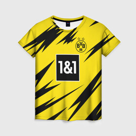 Женская футболка 3D с принтом HAALAND Borussia Dortmund в городе Новоалтайск, 100% полиэфир ( синтетическое хлопкоподобное полотно) | прямой крой, круглый вырез горловины, длина до линии бедер | borussia | champions | dortmund | football | haaland | soccer | uefa | world cup | боруссия | боруссия дортмунд | дортмунд | лига чемпионов | форма | формы | футбол | холанд | холланд | хооланд