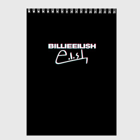 Скетчбук с принтом BILLIE EILISH GLITCH в городе Новоалтайск, 100% бумага
 | 48 листов, плотность листов — 100 г/м2, плотность картонной обложки — 250 г/м2. Листы скреплены сверху удобной пружинной спиралью | ayelish | bad guy | bellyache | bilie eilish | bilie elish | billie | billie eilish | eilish | electronic | elish | music | били айлиш | билли айлиш | глитч | эйлиш | элиш
