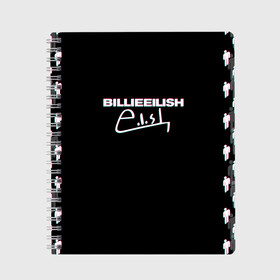 Тетрадь с принтом BILLIE EILISH GLITCH в городе Новоалтайск, 100% бумага | 48 листов, плотность листов — 60 г/м2, плотность картонной обложки — 250 г/м2. Листы скреплены сбоку удобной пружинной спиралью. Уголки страниц и обложки скругленные. Цвет линий — светло-серый
 | ayelish | bad guy | bellyache | bilie eilish | bilie elish | billie | billie eilish | eilish | electronic | elish | music | били айлиш | билли айлиш | глитч | эйлиш | элиш