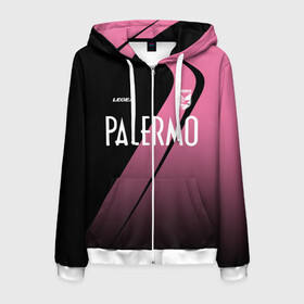 Мужская толстовка 3D на молнии с принтом PALERMO FC в городе Новоалтайск, 100% полиэстер | длина до линии бедра, манжеты и пояс оформлены мягкой тканевой резинкой, двухслойный капюшон со шнурком для регулировки, спереди молния, по бокам два кармана | fc | football | fotball club | palermo | palermo fc | palermo football club | palermo uniform | sport | палермо | палермо форма | палермо футбольный клуб | спорт | спортивные | униформа | фирменые цвета | фк | футбол | футбольный клуб