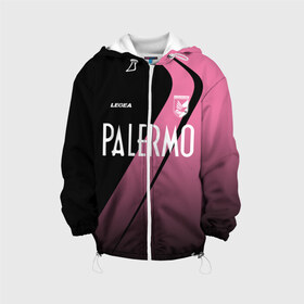 Детская куртка 3D с принтом PALERMO FC в городе Новоалтайск, 100% полиэстер | застежка — молния, подол и капюшон оформлены резинкой с фиксаторами, по бокам — два кармана без застежек, один потайной карман на груди, плотность верхнего слоя — 90 г/м2; плотность флисового подклада — 260 г/м2 | fc | football | fotball club | palermo | palermo fc | palermo football club | palermo uniform | sport | палермо | палермо форма | палермо футбольный клуб | спорт | спортивные | униформа | фирменые цвета | фк | футбол | футбольный клуб