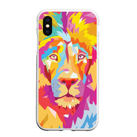 Чехол для iPhone XS Max матовый Акварельный лев: в городе Новоалтайск, Силикон | Область печати: задняя сторона чехла, без боковых панелей | арт | грива | деко | жедтая | животные | закат | зверей | золото | кошка | лев | лето | львенок | неоновая | очки | пляж | прайд | разноцветная | солнце | тигр | узоры | царь | яркие