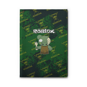 Обложка для автодокументов с принтом Свинка Пигги из Roblox в городе Новоалтайск, натуральная кожа |  размер 19,9*13 см; внутри 4 больших “конверта” для документов и один маленький отдел — туда идеально встанут права | Тематика изображения на принте: pig | piggi | roblox | svinka | игра | пигги