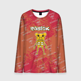 Мужской лонгслив 3D с принтом Свинка Пигги из Roblox в городе Новоалтайск, 100% полиэстер | длинные рукава, круглый вырез горловины, полуприлегающий силуэт | pig | piggi | roblox | svinka | игра | пигги
