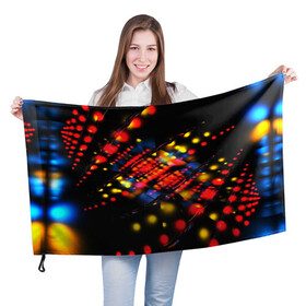 Флаг 3D с принтом Fractal Digital 3D в городе Новоалтайск, 100% полиэстер | плотность ткани — 95 г/м2, размер — 67 х 109 см. Принт наносится с одной стороны | abstract | abstraction | color | fractal | geometry | paitnt | psy | rdtktr | абстракция | геометрия | краски | неоновые | психоделика | фрактал