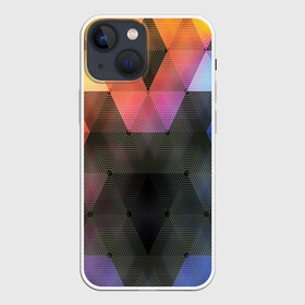 Чехол для iPhone 13 mini с принтом ТРЕУГОЛЬНИКИ АБСТРАКЦИЯ УЗОРЫ в городе Новоалтайск,  |  | abstract | abstraction | color | fractal | geometry | paitnt | psy | rdtktr | абстракция | геометрия | краски | неоновые | психоделика | фрактал