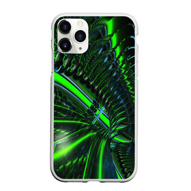 Чехол для iPhone 11 Pro Max матовый с принтом DIGITAL NEON GREEN в городе Новоалтайск, Силикон |  | abstract | abstraction | color | fractal | geometry | paitnt | psy | rdtktr | абстракция | геометрия | краски | неоновые | психоделика | фрактал
