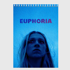 Скетчбук с принтом Euphoria в городе Новоалтайск, 100% бумага
 | 48 листов, плотность листов — 100 г/м2, плотность картонной обложки — 250 г/м2. Листы скреплены сверху удобной пружинной спиралью | euphoria | hunter schafer | jules vaughn | rue bennett | zendaya | джулиус | джулс вон | зендайа | зендая | ру беннет | хантер шафер | эйфория