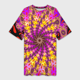 Платье-футболка 3D НЕОНОВЫЙ РОЗОВЫЙ ФРАКТАЛ: в городе Новоалтайск, | | abstract | abstraction | color | fractal | geometry | paitnt | psy | rdtktr | абстракция | геометрия | краски | неоновые | психоделика | фрактал