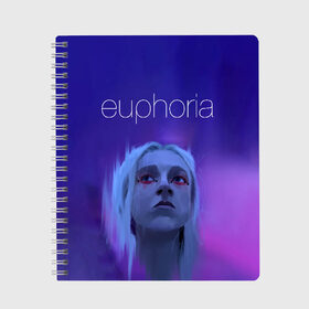 Тетрадь с принтом Euphoria в городе Новоалтайск, 100% бумага | 48 листов, плотность листов — 60 г/м2, плотность картонной обложки — 250 г/м2. Листы скреплены сбоку удобной пружинной спиралью. Уголки страниц и обложки скругленные. Цвет линий — светло-серый
 | Тематика изображения на принте: euphoria | hunter schafer | jules vaughn | rue bennett | zendaya | джулиус | джулс вон | зендайа | зендая | ру беннет | хантер шафер | эйфория