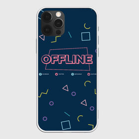 Чехол для iPhone 12 Pro Max с принтом OFFLINE в городе Новоалтайск, Силикон |  | facebook | instagram | offline | pattern | twitter | youtube | мессенджер | оффлайн | соцсети | узор
