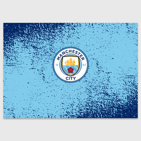 Поздравительная открытка с принтом MANCHESTER CITY. в городе Новоалтайск, 100% бумага | плотность бумаги 280 г/м2, матовая, на обратной стороне линовка и место для марки
 | fc | football | football club | manchester city fc | sport | английский футбольный клуб | манчестер | манчестер сити | спорт | спортивный клуб | уефа | униформа | фирменные цвета | фк | футбол | футбольный клуб