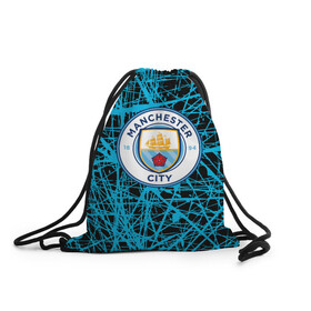 Рюкзак-мешок 3D с принтом MANCHESTER CITY. в городе Новоалтайск, 100% полиэстер | плотность ткани — 200 г/м2, размер — 35 х 45 см; лямки — толстые шнурки, застежка на шнуровке, без карманов и подкладки | fc | football | football club | manchester city fc | sport | английский футбольный клуб | манчестер | манчестер сити | спорт | спортивный клуб | уефа | униформа | фирменные цвета | фк | футбол | футбольный клуб
